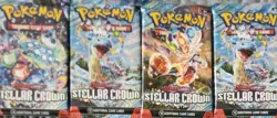 Pokemon Scarlet and Violet Stellar Crown x4 Booster Packs - Factory Sealed - Image 1