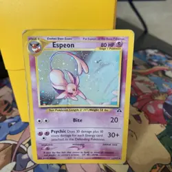 Pokemon Espeon Neo Discovery TCG 1/75 Holo Unlimited Rare Card MP/HP Condition - Image 3