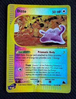 Pokemon Card-Ditto-Skyridge-Holo Reverse-51/144-ENG-Played - Image 1