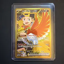 Pokemon Destined Rivals Ethan's Ho-Oh EX Full Art Holo 239/182 - Image 1