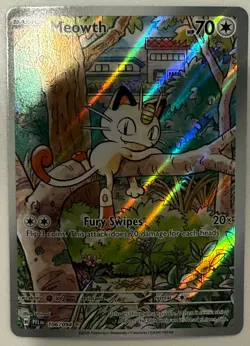 Pokemon Meowth 106/094 Illustration Rare IR Phantasmal Flames 2025 NM+ - Image 1