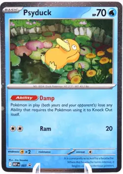 Pokemon TCG Psyduck MEP Black Star Promo #007 Cosmo Holo Mega Evolution - Image 1