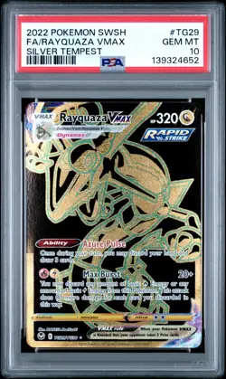 PSA 10 Rayquaza VMAX TG29 - Pokemon Silver Tempest Trainer Gallery - Pokemon TCG - Image 1