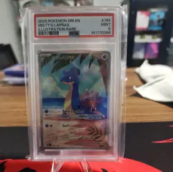 2025 POKEMON DRI EN-DESTINED RIVALS ILLUSTRATION RARE #194 MISTY'S LAPRAS PSA 9 - Image 1