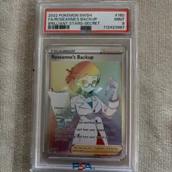 PSA 9 MINT Roseanne's Backup 180/172 Brilliant Stars Secret Rare Holo Pokemon - Image 1