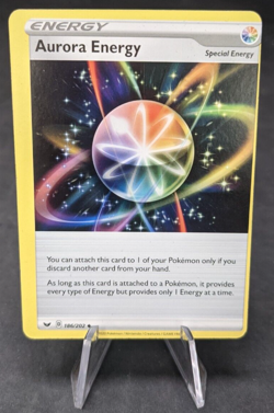 Aurora Energy 186/202 - Pokemon TCG - Sword and Shield - Error Misprint Miscut - Image 1