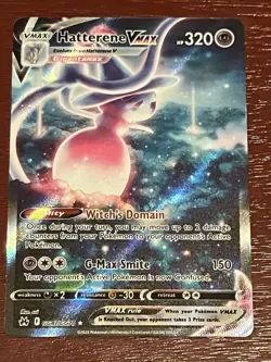 Pokemon Hatterene VMAX Ultra Rare Crown Zenith GG47/GG70 Holo 320 HP G-Max Smite - Image 1
