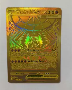 Pokemon Mega Zygarde EX 124/088 POR Gold Full Art Dragon Foil English CLEAN - Image 1