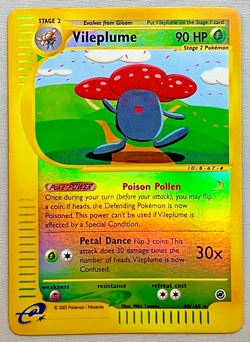 Pokemon Vileplume #69/165 Reverse Holo Rare - 2002 Expedition Base Set - NM Cond - Image 1