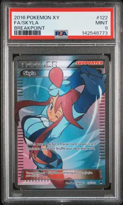 2016 POKEMON XY BREAKPOINT 122 FULL ART/SKYLA PSA 9 *NEW CERT* - Image 1