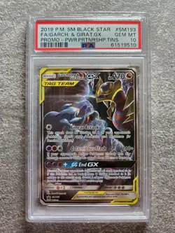 2019 POKEMON SM BLACK STAR PROMO #SM193 FULL ART/GARCHOMP & GIRATINA GX PSA 10 - Image 1