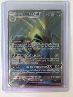 Tyranitar GX - 203/214 - Pokemon Lost Thunder Sun & Moon Full Art NM Ungraded - Image 1