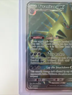 Tyranitar GX - 203/214 - Pokemon Lost Thunder Sun & Moon Full Art NM Ungraded - Image 3