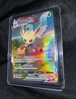 Pokemon Leafeon Vmax TCG Holo 2021 Evolving Skies set (card number 205/203) - Image 1