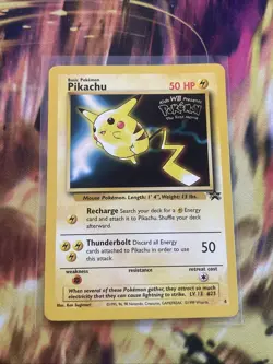Pikachu (WB Pokemon The First Movie) #4 WOTC Black Star Promo Stamped MP - Image 1