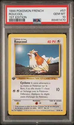 💎PSA 10 1st Edition Roucool Pidgey 57/102 French Base Set Pokemon GEM MINT💎 - Image 1