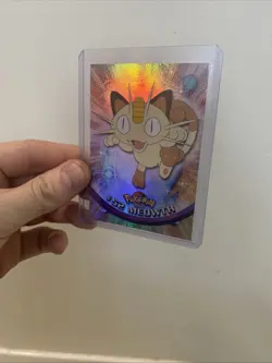 Pokemon Meowth Topps #52 Holographic Prismatic Foil Trading Card - Image 3