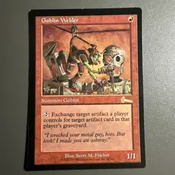 Mtg GOBLIN WELDER — Urza's Legacy 1999 Vintage Magic - LP/NM condition — see pic - Image 1