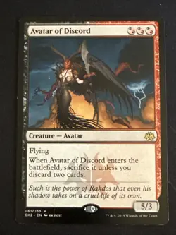 1x Avatar of Discord (61) Guild Kit RNA LP MTG Magic the Gathering x1 MKE - Image 1