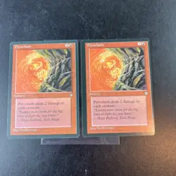 2x Pyroclasm #214 - Ice Age Playset Magic The Gathering See Pics - Image 1