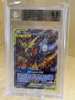 BGS 9.5 Moltres & Zapdos & Articuno GX SM210 GEM MINT Promo Pokemon - Image 1