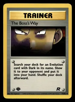 The Boss's Way 73/82 Uncommon Team Rocket 1st Edition WOTC Pokemon LP - Image 1