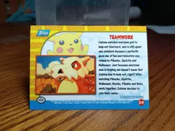 Pokemon "Teamwork" 54 Pikachu’s Vacation Movie Topps Blue Label Vintage Nm - Image 2