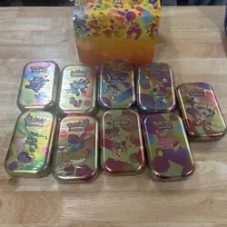 Pokemon TCG Scarlet & Violet 151 Mini Tin Display 9 Factory Sealed Tins 820650863066 - Image 1