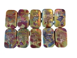 Pokemon TCG S&V 151 Mini Tin Display 10 Factory Sealed Tins Complete Collection - Image 3