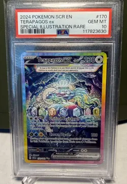 Pokemon TCG Terapagos ex Special Illustration Rare Holo Sv07 170/142 PSA 10 - Image 1