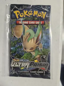 Pokemon Sun & Moon Ultra Prism Booster Pack Leafeon Art - Image 1