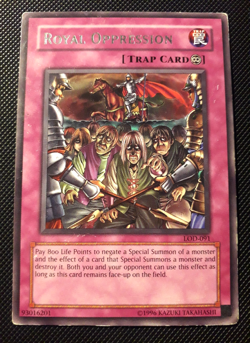 Yu-Gi-Oh! Royal Oppression, LOD-091, Rare, 2. Edition, Englisch, Poor - Image 1
