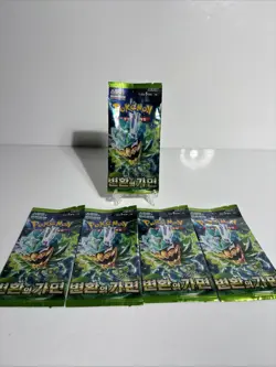 X 5 Pokemon Mask of Change TCG Korean Booster Pack Set Card Sealed Cards sv6 - Image 1