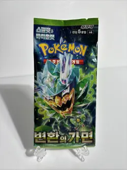 X 5 Pokemon Mask of Change TCG Korean Booster Pack Set Card Sealed Cards sv6 - Image 2