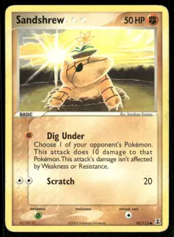 Pokemon Cards Sandshrew 82/113 Delta Species Common LP - Image 1