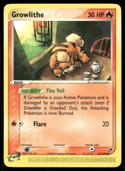 Pokemon Cards Growlithe 65/100 Sandstorm Common LP - Image 1