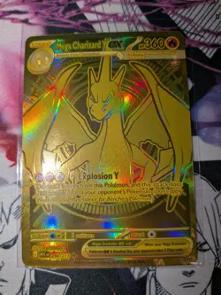 Mega Charizard Y ex 294/217 Gold Mega Hyper Rare Ascended Heroes Pokemon Card - Image 1