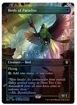 NM FOIL - Birds of Paradise (Borderless) Commander: Bloomburrow - Free Shipping - Image 1
