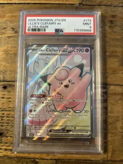 Pokemon TCG Lillie's Clefairy EX Holo Ultra Rare Card 173/159 Journey Together - Image 1