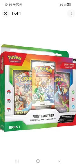 Pokemon TCG First Partner Illustration Collection Series 1 New Sealed Ships 3/20 - Image 1