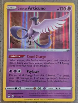 Galarian Articuno 063/203 Holo Rare Evolving Skies Pokemon NM - Image 1
