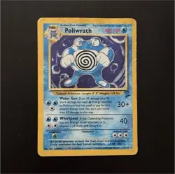 Pokemon Poliwrath Base 2 Set Holo Rare 15/130 90 HP Stage 2 Ken Sugimori - Image 1