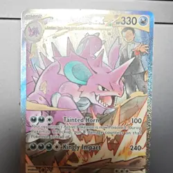 Pokemon Team Rocket's Nidoking ex 233/182 Destined Rivals Holo Rare 330 HP - Image 1