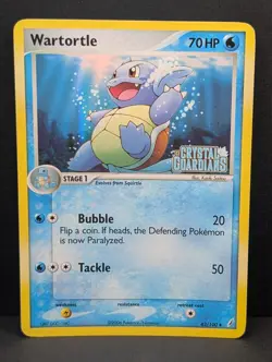 Wartortle 42/100 Crystal Guardians Reverse Holo Rare Pokemon TCG Nintendo stamp - Image 1