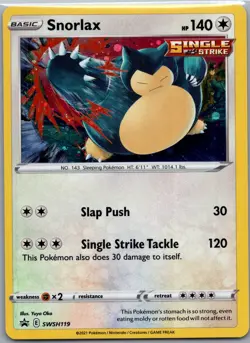 Snorlax SWSH119 - Pokemon TCG SWSH Black Star Promos - Holo Promo (NM) - Image 1
