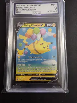 2021 POKEMON FLYING PIKACHU V 006 CELEBRATIONS 25TH ANNIVERSARY AGS 9 MINT - Image 1