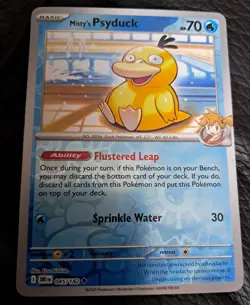 045/182 Misty's Psyduck Reverse Holo - Pokemon TCG Destined Rivals - With Sleeve - Image 1