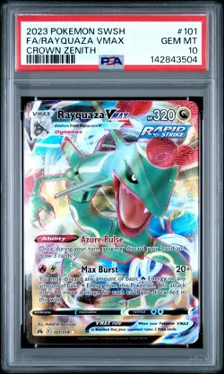 PSA 10 RAYQUAZA VMAX 101/159 FULL ART CROWN ZENITH POKEMON 😍 - Image 1