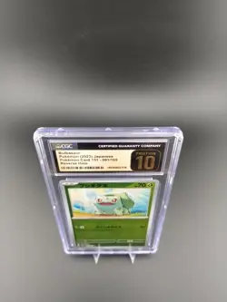 Pokemon Japanese 151 Reverse Holo Bulbasaur 001/165 CGC PRISTINE 10 - Image 3