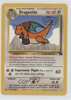 Pokemon The First Movie - Dragonite WOTC Black Star #5 1999 - Image 1